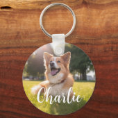Aangepaste foto met naam sleutelhanger (Achterkant)