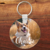 Aangepaste foto met naam sleutelhanger (Voorkant)