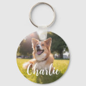 Aangepaste foto met naam sleutelhanger (Achterkant)