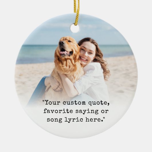 Aangepaste foto met offerte keramisch ornament (Voorkant)