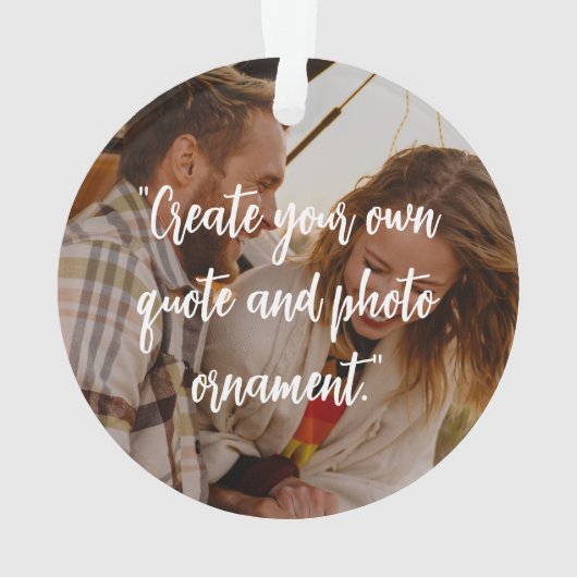 Aangepaste foto met offerte ornament (achterkant)