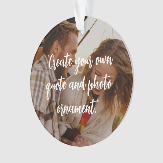 Aangepaste foto met offerte ornament (voorkant)