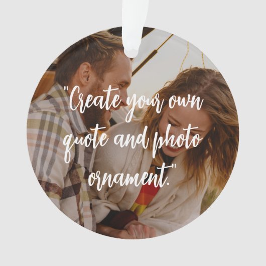 Aangepaste foto met offerte ornament (voorkant)