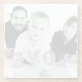 Aangepaste foto met overlay liefdesbriefing glazen onderzetter (Achterkant)