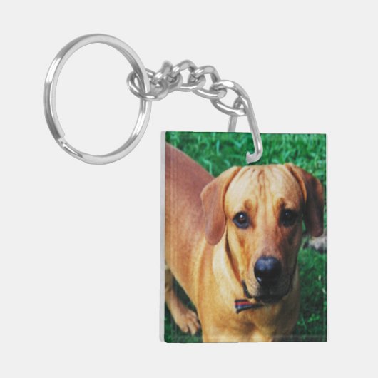 Aangepaste foto met persoonlijk toetsenbord, dubbe sleutelhanger (Voorkant Links)