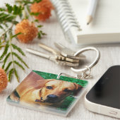 Aangepaste foto met persoonlijk toetsenbord, dubbe sleutelhanger (Voorkant Rechts)