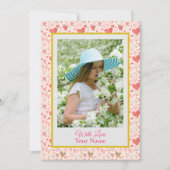 Aangepaste foto met roze liefdesharten (Voorkant)