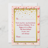 Aangepaste foto met roze liefdesharten (Achterkant)