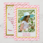 Aangepaste foto met roze liefdesharten (Voorkant / Achterkant)