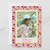 Aangepaste foto met roze liefdesharten (Voorkant)