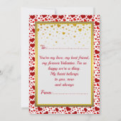 Aangepaste foto met roze liefdesharten (Achterkant)