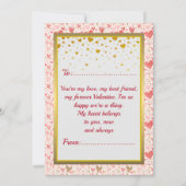 Aangepaste foto met roze liefdeshartjes (Achterkant)