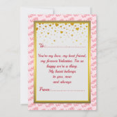 Aangepaste foto met roze liefdeshartjes (Achterkant)