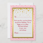 Aangepaste foto met roze liefdeshartjes (Achterkant)
