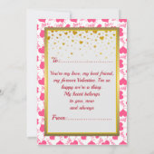 Aangepaste foto met roze liefdeshartjes (Achterkant)