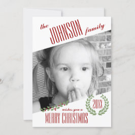 Aangepaste foto met speciale kerstkaart voor feest