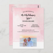 Aangepaste foto met sterrenhemel in zachtroze voor briefkaart (Voorkant / Achterkant)