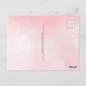 Aangepaste foto met sterrenhemel roze 50ste verjaa briefkaart (Achterkant)