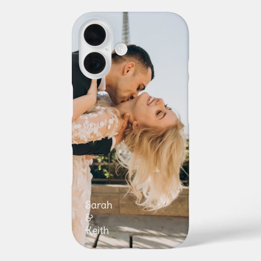 Aangepaste foto met tekst Case-Mate iPhone case (Achterkant)