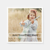 Aangepaste foto met tekst servet (Voorkant)