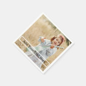 Aangepaste foto met tekst servet (Hoek)