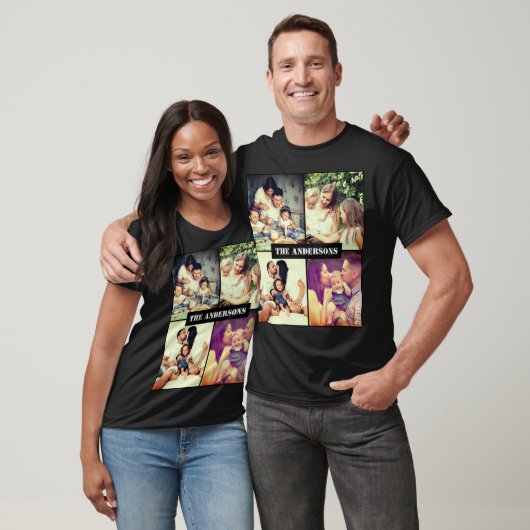 Aangepaste foto met tekst t-shirt (Unisex)