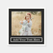 Aangepaste foto met tekstservetten servet (Voorkant)