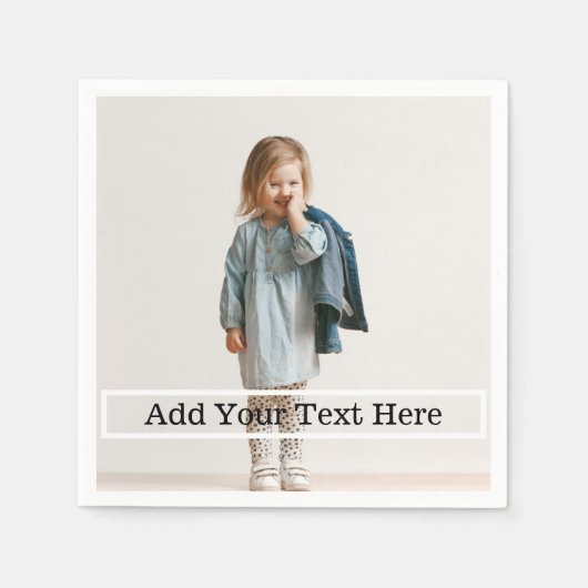 Aangepaste foto met tekstservetten servet (Voorkant)