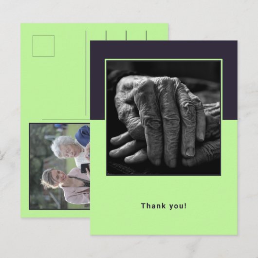 Aangepaste foto met thuisverzorger Bedankt Briefkaart (Voorkant / Achterkant)