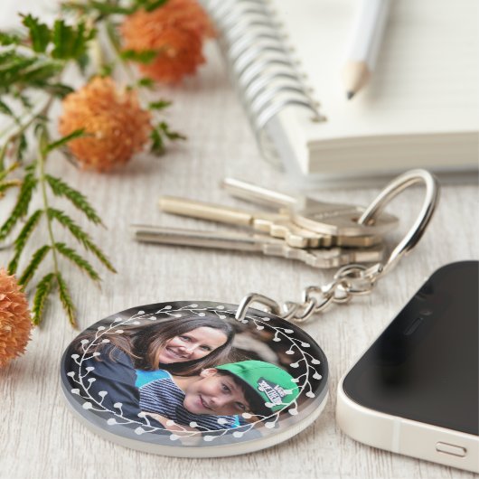 Aangepaste foto met twee zijden beste mama ooit sleutelhanger (Voorkant Rechts)