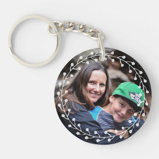 Aangepaste foto met twee zijden beste mama ooit sleutelhanger (Voorkant)