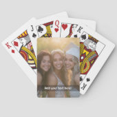 Aangepaste foto met uw eigen tekst boven foto pokerkaarten (Achterkant)