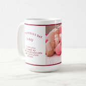 Aangepaste foto met vaderdag gedicht donker rood koffiemok (Voorkant links)