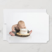 aangepaste foto met verjaardag van baby op leeftij kaart (Achterkant)