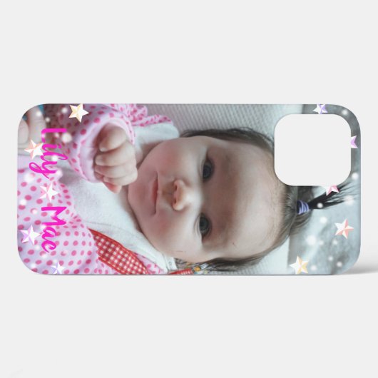 Aangepaste foto met versiering van Star Lights Case-Mate iPhone Case (Achterkant (horizontaal))