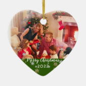 Aangepaste foto met vierzijdige feestdagen keramisch ornament (Voorkant)