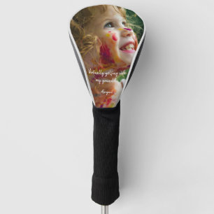 Aangepaste foto met virtueel Golfeffect op oma Golfheadcover