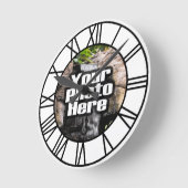 Aangepaste foto met volledige kleuren Romeinse num Ronde Klok (Hoek)