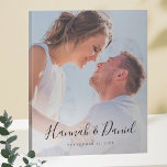 Aangepaste foto met Whimsical Script Imitatie Canvas Print<br><div class="desc">Personaliseer dit faux canvas met je favoriete foto! We hebben voorbeeldtekst in het zwart opgenomen, inclusief voornamen in een levendig grillig script. Maar voel je alsjeblieft niet beperkt door ons voorbeeldformaat dat voornamen en een datum gebruikt! U kunt de voorbeeldnamen en de datumnotatie vervangen door elk type bericht en u...</div>