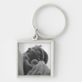 Aangepaste foto Metaal Vierkante Charm Sleutelhanger