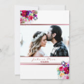 Aangepaste foto | Metaalkoraalroze Vrijgezellenfee Kaart (Achterkant)