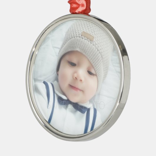 Aangepaste foto metalen ornament (Links)