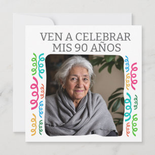 Aangepaste foto Mijn 90 Jaar Feest Kaart