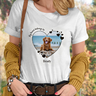 Aangepaste foto Mijn hart behoort tot het Hondenli T-shirt