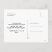 Aangepaste Foto Minimal Black Calendar 2026 Zakeli Feestdagenkaart (Achterkant)