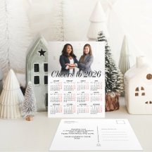 Aangepaste Foto Minimale Kalender 2026 Cheers Busi