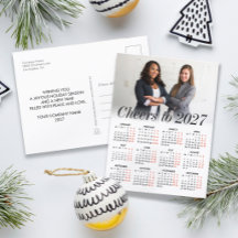 Aangepaste foto minimale kalender 2027 Cheers Zake