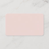 Aangepaste foto - minimalistisch roze visitekaartje (Achterkant)
