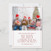 Aangepaste foto minimalistische vrolijke kerst Kaa Kaart (Voorkant)