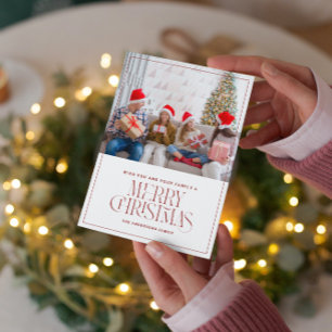 Aangepaste foto minimalistische vrolijke kerst Kaa Kaart